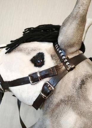 Хоббіхорс плямиста конячка на палиці кінь на паличці hobby horse зі знімною вуздечкою2 фото