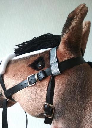 Конячка  хоббіхорс на паличці hobby horse зі зйомною вуздечкою кінь на паличці2 фото