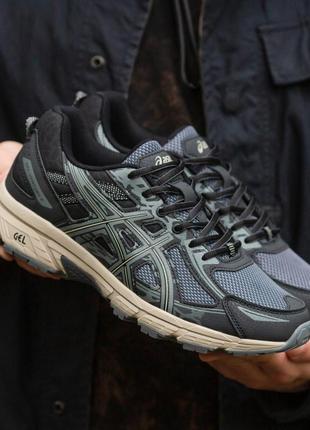 Женские кроссовки asics gel venture 6 black beige 37-38-40-41