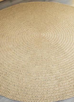 Коврик циновка 150см круглый безворсовый натуральный из джута