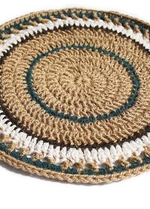 Мини коврик из джута сервировочная салфетка из джута