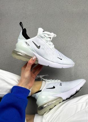 Классные женские и мужские кроссовки nike air max 270 white белые1 фото