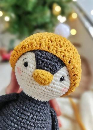 Игрушка пингвин, пингвинчик в шапке4 фото