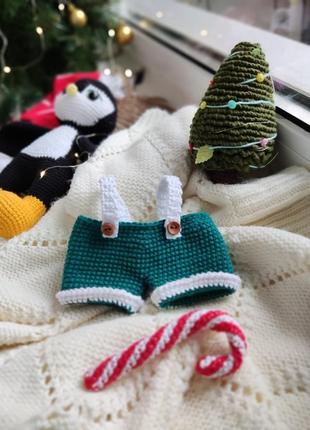 Іграшка пінгвін різдвяний з ялинкою і карамелькою😉 у новорічнй шапці2 фото