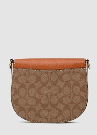 Coach morgan saddle bag in colorblock signature canvas4 фото