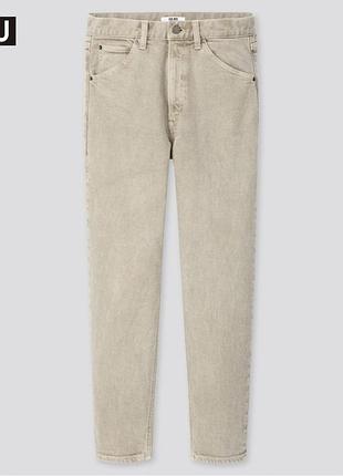 Світло-зелені завужені джинси з високою посадкою uniqlo