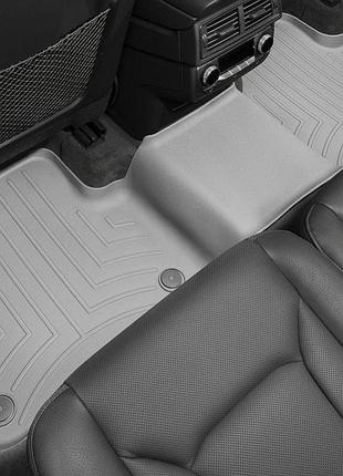 Задние weathertech коврики audi q7 2016- с бортиком серые 468872