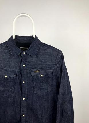 Джинсовая рубашка g star raw denim2 фото