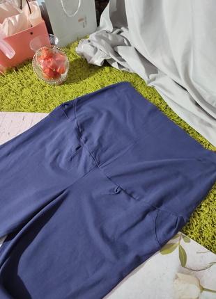 Синие, легкие брюки на беременных3 фото