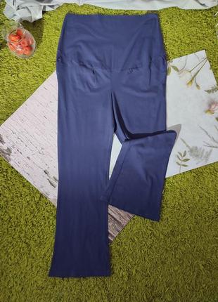 Синие, легкие брюки на беременных1 фото