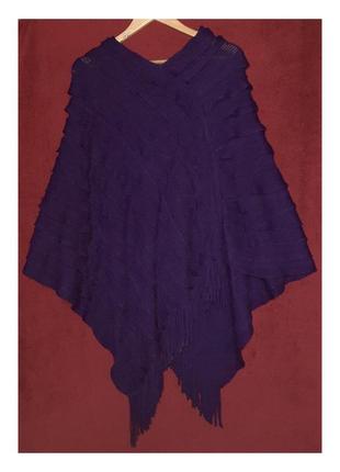 Женское пончо с рюшами