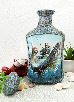 Бутылка подарочная "счастье рыбака"2 фото