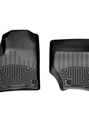 Передние коврики volkswagen touareg 2002-10 с бортиком черные круглый 442451 weathertech
