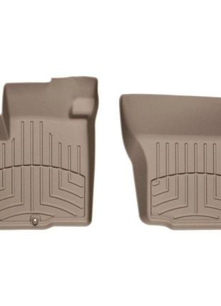 Передние коврики mitsubishi asx 2010- с бортиком бежевые manual 456511 weathertech