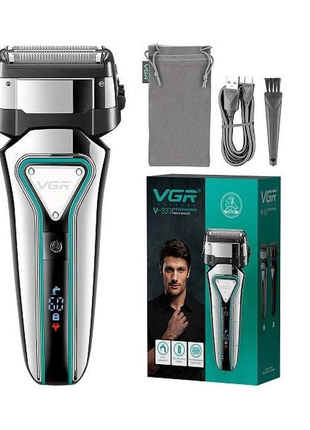 Електробритва портативна vgr v-333 шейвер   з акумулятором. колір: срібний ws97118-1