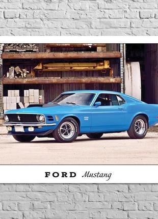 Плакат ford mustang boss