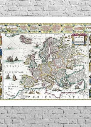 Карта европы 1622 года
