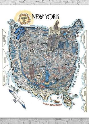 Художественная карта нью-йорке 1970 года