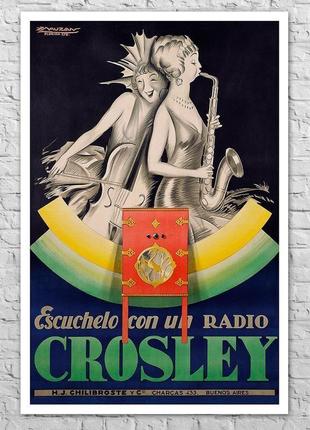 Плакат crosley radio