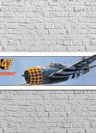 Плакат з літаком p-47 thunderbolt