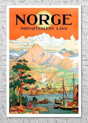 Плакат норвегия, 1930