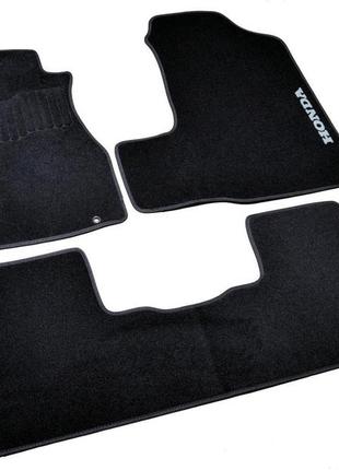 Ворсовые коврики honda cr-v (2006-2011) /чёрные, кт. 3шт avtm blccr1206