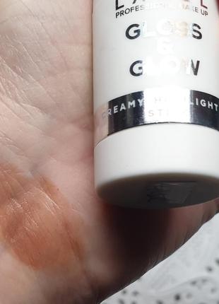 Lamel gloss& glow creamy highlighter stick хайлайтер в стіку5 фото