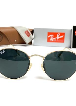 Солнцезащитные очки r-b round metal rb3447 c3 коричневые3 фото