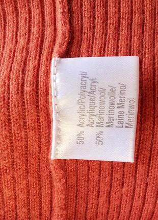 50% merino wool. тепленький светр джемпер пуловер гольф водолазка в рубчик. вовна меринос4 фото