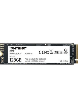 Ssd m.2 patriot p300 128gb nvme 2280 pcie 3.0 3d tlc