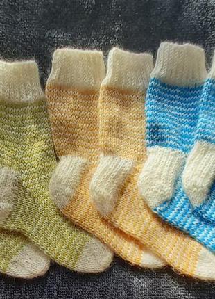 Дитячі в'язані шкарпетки в асортименті розмір 6-12 міс, 12-18 міс, 18-24 міс6 фото