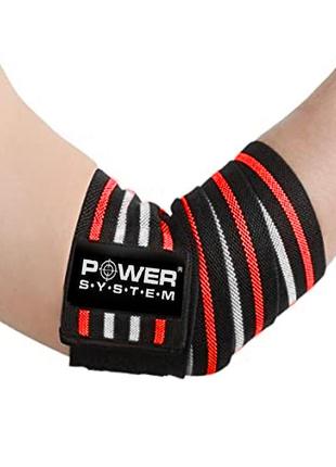 Бинти на лікоть power system ps-3600 elbow wraps red/black(пара)