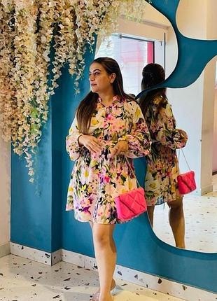 Цветочное платье h&m xs-s-m 6