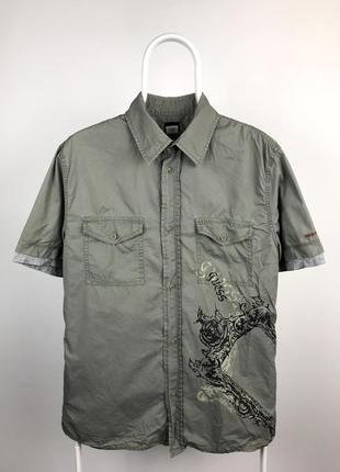 Винтажная рубашка с коротким рукавом guess japanese1 фото