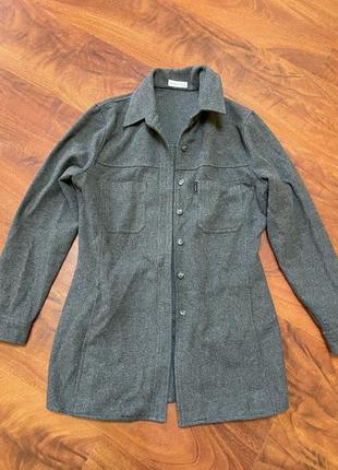 Серая женская рубашка байковая с-хс 42 размер1 фото