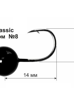 Мормишка літня ds classic №8 1г чорний хром