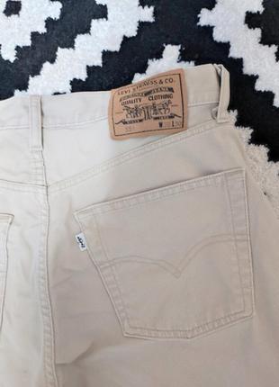 Брюки штани джинси чоловічі прямі бежеві повсякденні levis, розмір m3 фото