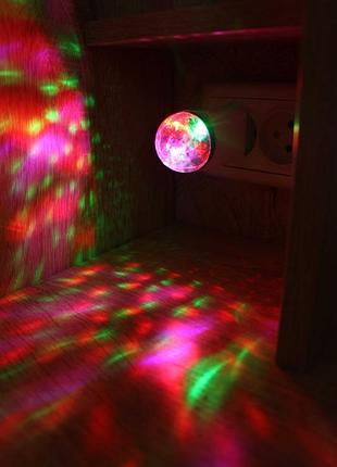 Потужна 4w яскрава usb диско лампа світломузика rgb освітлення le