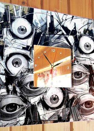 Необычные дизайнерские часы "глаза" (c00117)2 фото