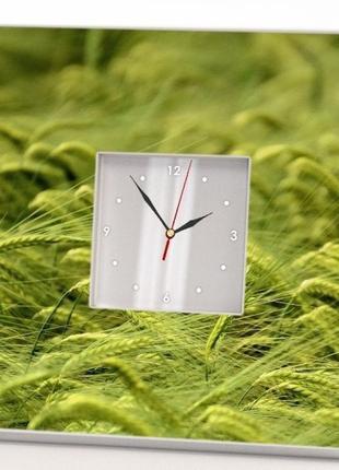 Оригінальний годинник для кухні "колоски пшениці на полі" (c00584)1 фото
