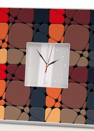 Дизайнерские часы "квадраты. абстракция" (c00708)