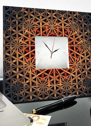 Інтер'єрний годинник в сучасному дизайні "абстракція. візерунки" (c00709)3 фото
