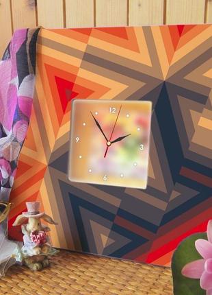 Сучасний настінний годинник "трикутні візерунки. абстракція" (c00710)3 фото