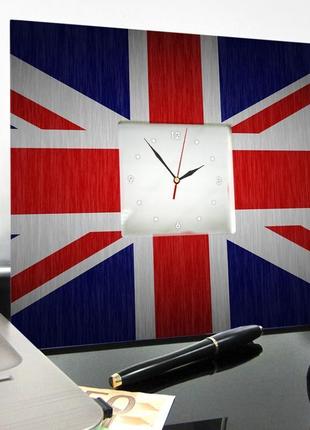 Часы с уф фото печатью "британский флаг. uk" (c03008)3 фото