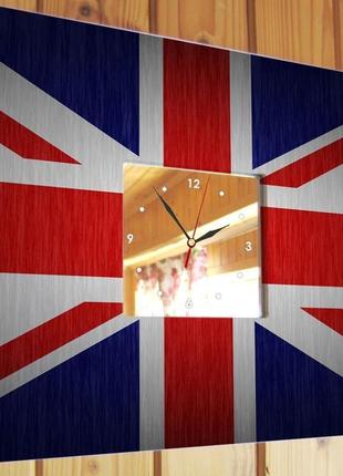 Часы с уф фото печатью "британский флаг. uk" (c03008)2 фото