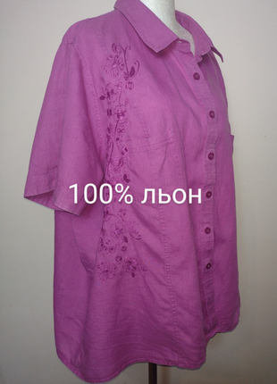 Jessica(c&a) блузка зі 100% льону 60/64р,56/58 євр.