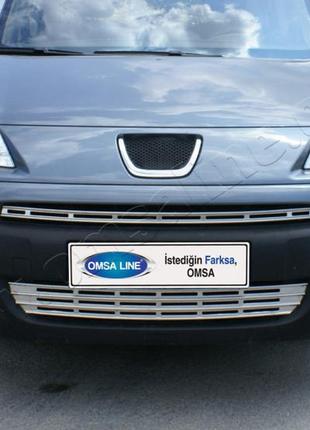 Peugeot partner (2008-2011) накладки на решетку радиатора 2шт
