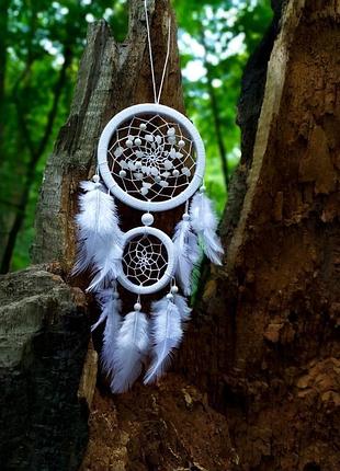 Білий ловець снів. , білий ловець снів. декор для дому. подарунок. амулет