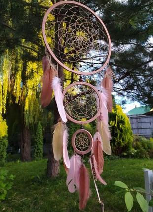 Бежевый карамельный ловец снов. бежевий карамельний ловець снів. декор для дома....