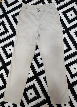 Брюки брюки мужские прямые бежевые повседневные liz claiborne, размер m